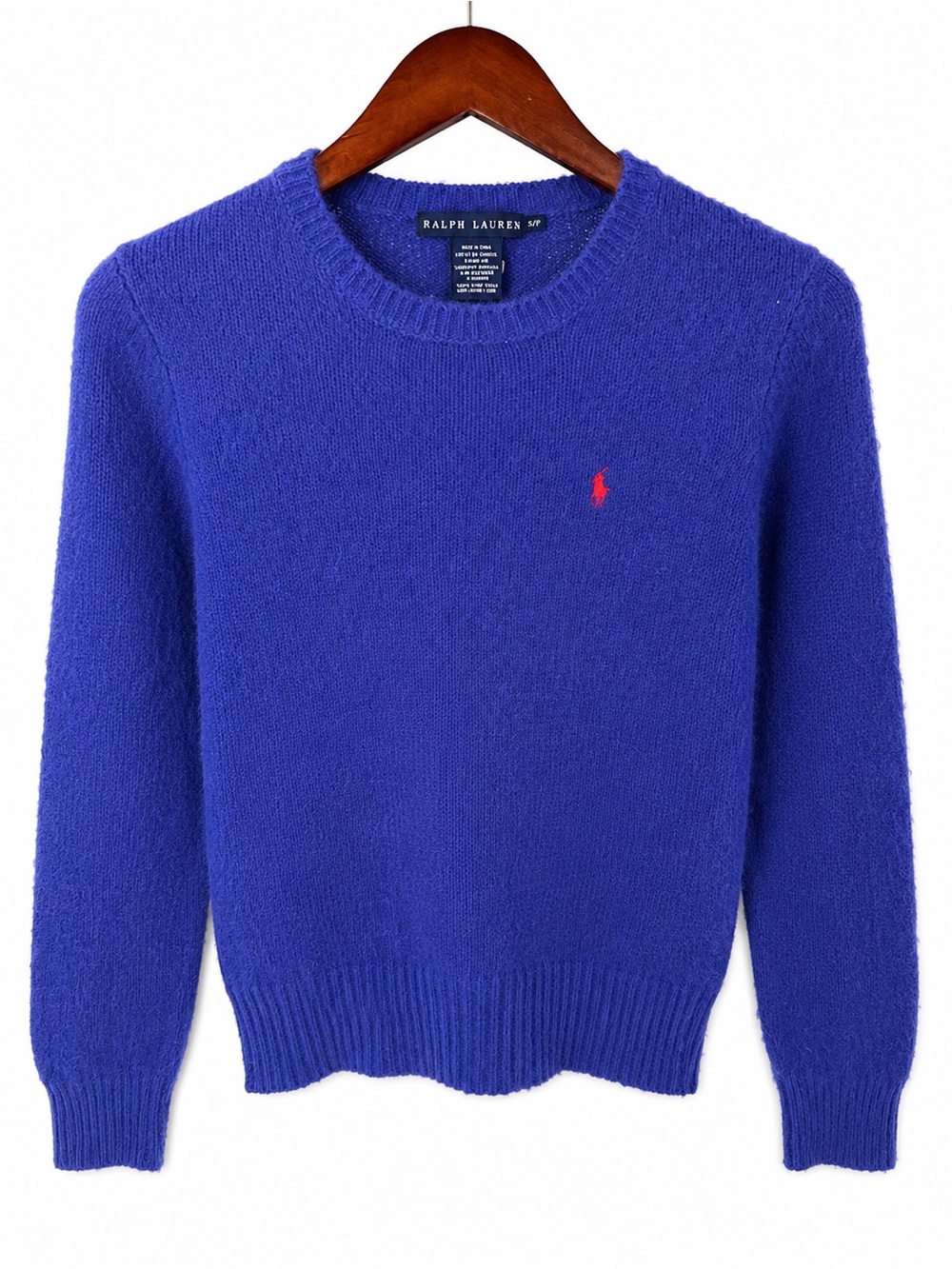 Vintage 90’s Ralph Lauren 100% Made In Scotland Wool Sweater Blue Women’s SP